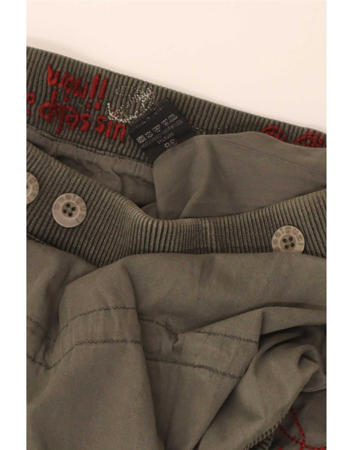 Desigual kvinders grafiske boblenederdel EU 36 Small W28 Khaki Bomuld