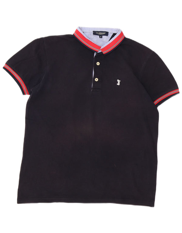 Jeckerson Herre poloshirt Medium Navy Blue Colourblock Bomuld