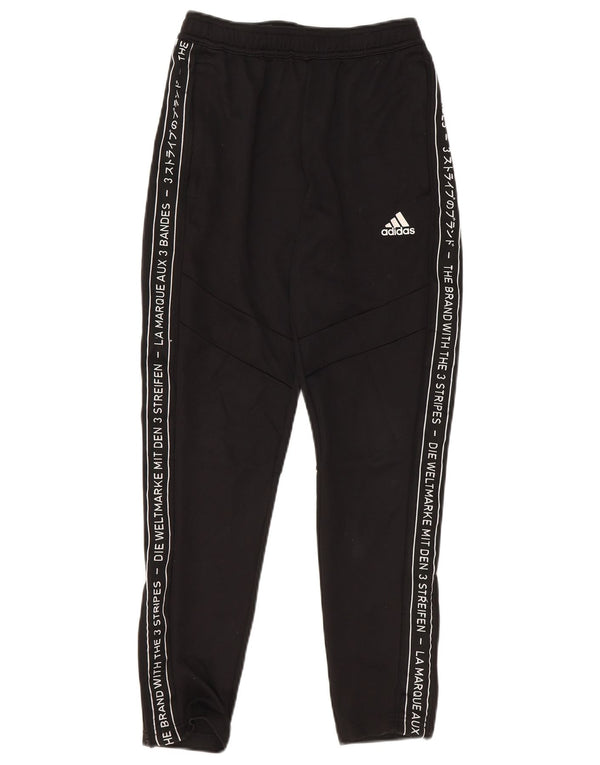 Adidas Boys Aeroready Graphic Tracksuit Bukser 11-12 år Sort