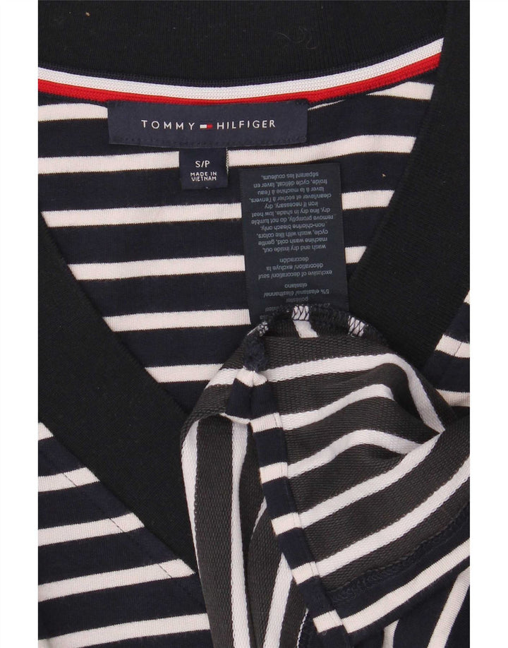 Tommy Hilfiger Dame Top Langærmet UK 10 Small Navy Blue Striped