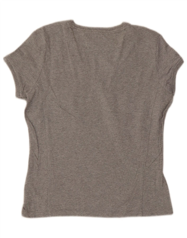 CHAMPION Womens Heritage Classics T-Shirt Top UK 12 Medium Grey Cotton