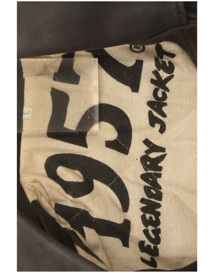 Legendarisk jakke 1957 Dame Læderjakke UK 16 Stor Brun