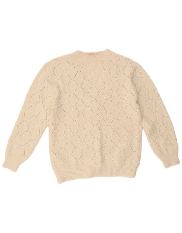 Zara piger cardigan sweater 11-12 år Hvid Argyle/Diamant Akryl