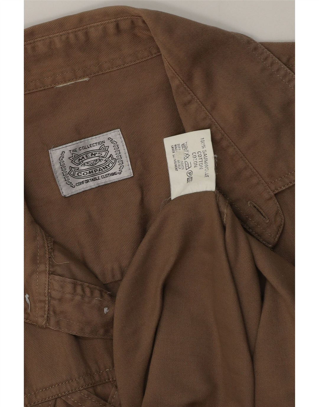Vintage herreskjorte XL beige bomuld