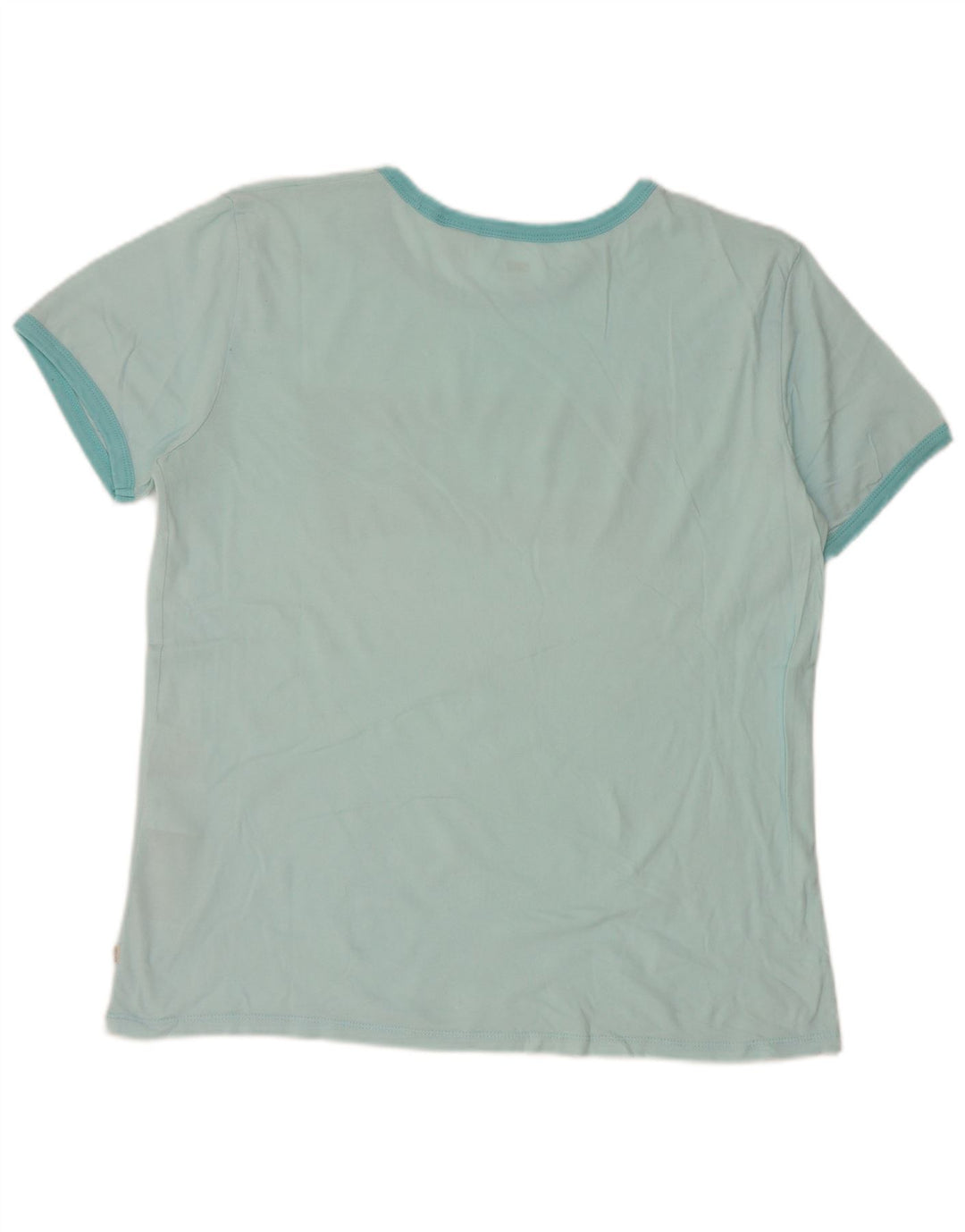 Levi's Dame Grafisk T-Shirt Top UK 16 Stor Blå Bomuld