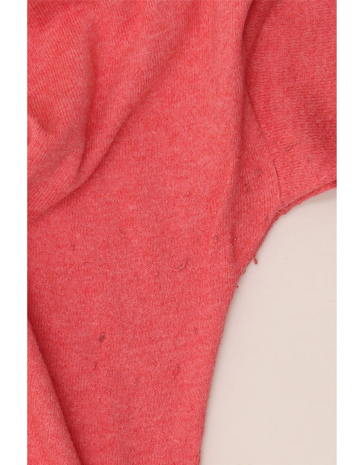 Joules Dame Oversized Boat Neck Jumper Sweater UK 18 XL Pink Bomuld