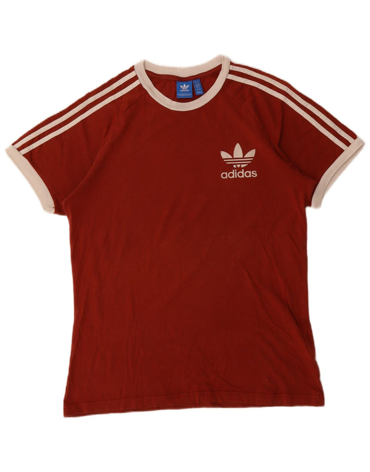 Adidas Herre T-Shirt Top Stor Bourgogne Bomuld