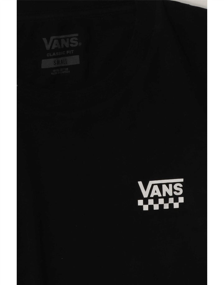 Vans Herre Classic Fit T-Shirt Top Lille Sort Bomuld