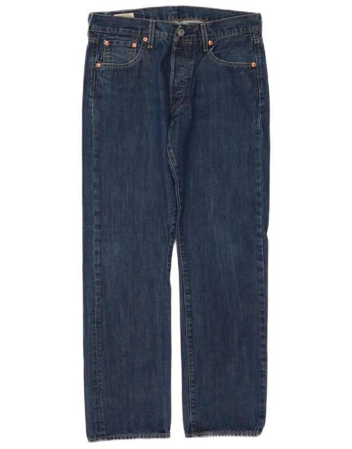 Levi's Herre 501 Straight Jeans W30 L28 Blå Bomuld
