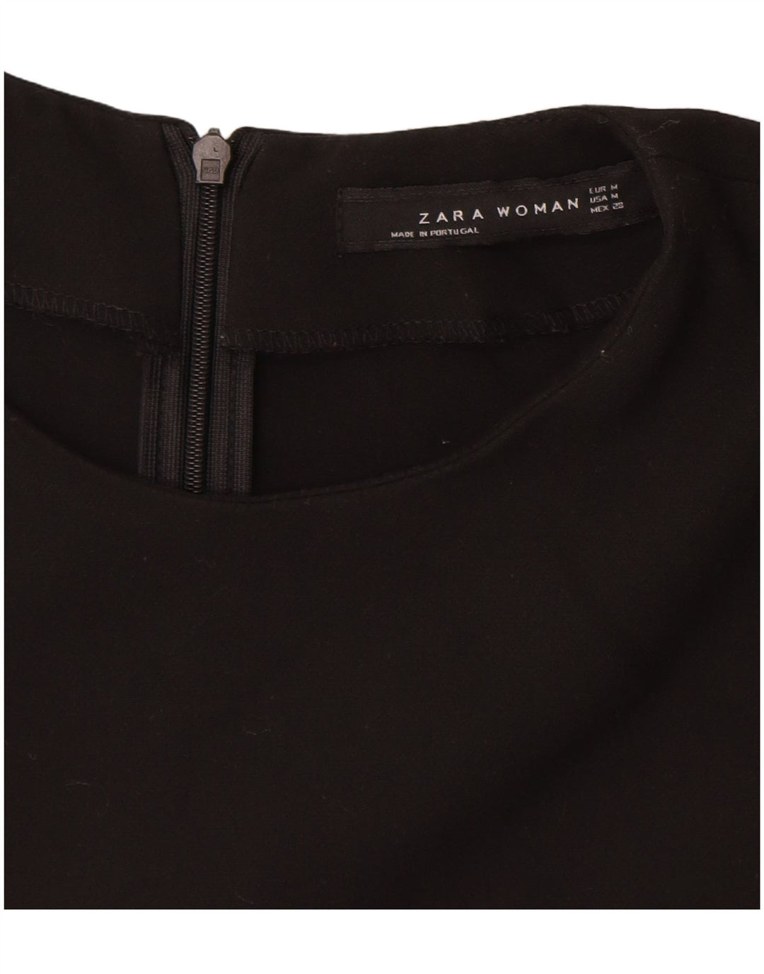 ZARA Dame Ærmeløs Skede Kjole UK 12 Medium Sort