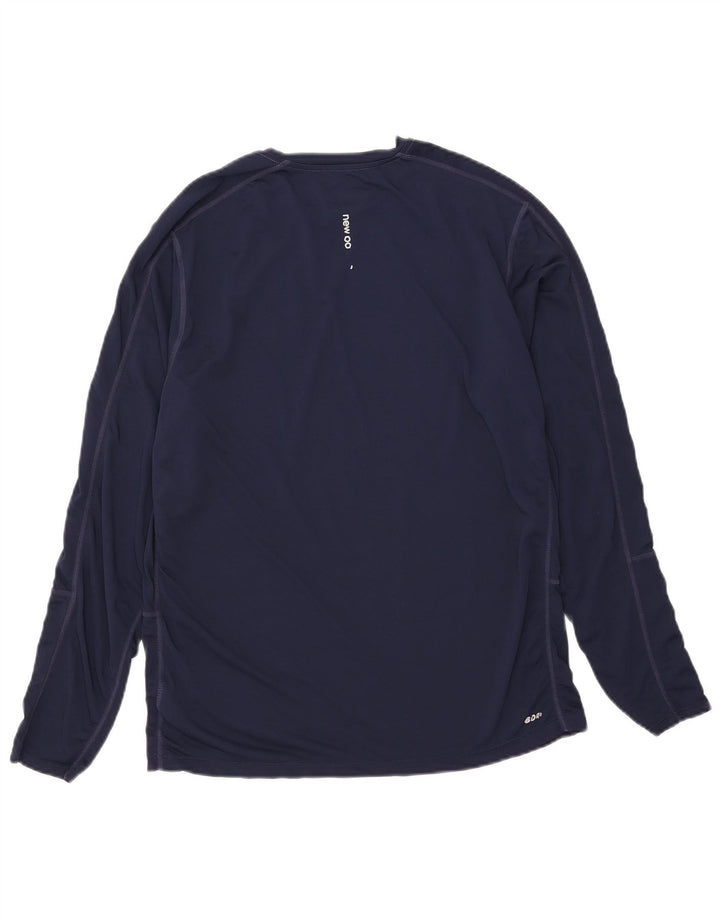New Balance Herre grafisk top langærmet stor marineblå polyester