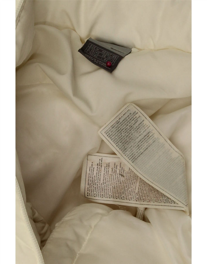 NIKE polstret hættejakke til kvinder UK 10/12 Medium White Polyester