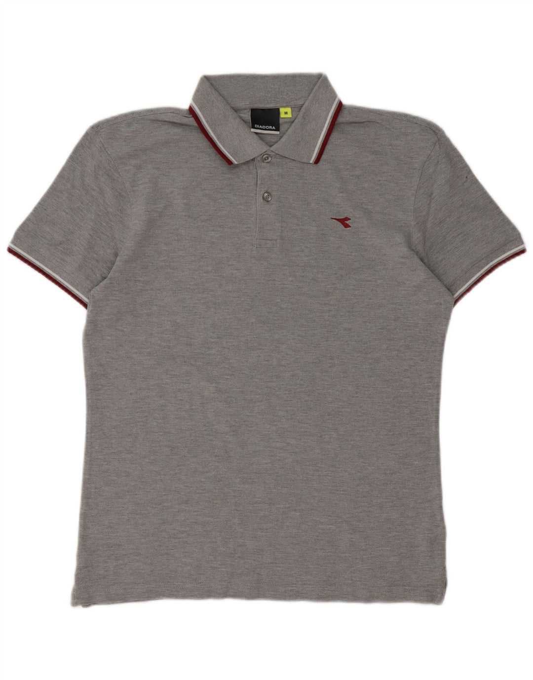 Diadora Herre Regular Fit Polo Shirt Medium Grey Bomuld