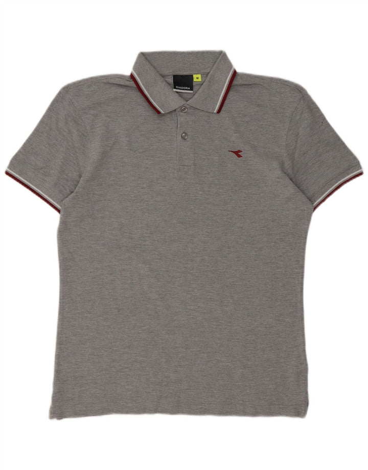 Diadora Herre Regular Fit Polo Shirt Medium Grey Bomuld