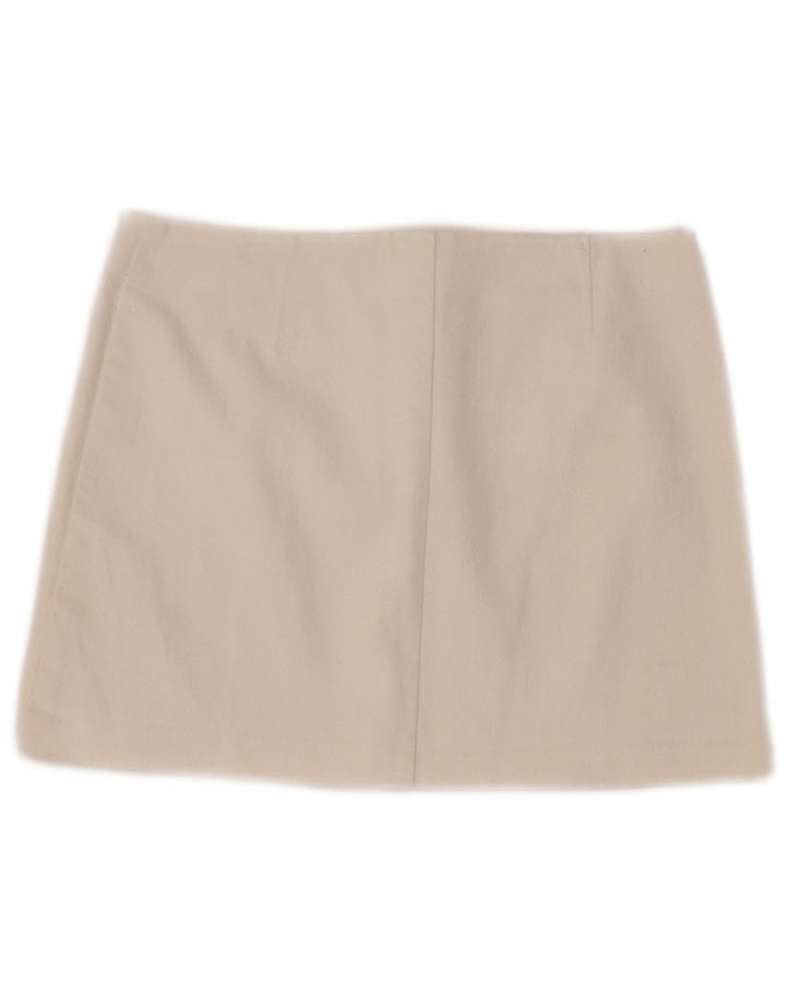 Benetton Dame Mini-nederdel W28 Medium White