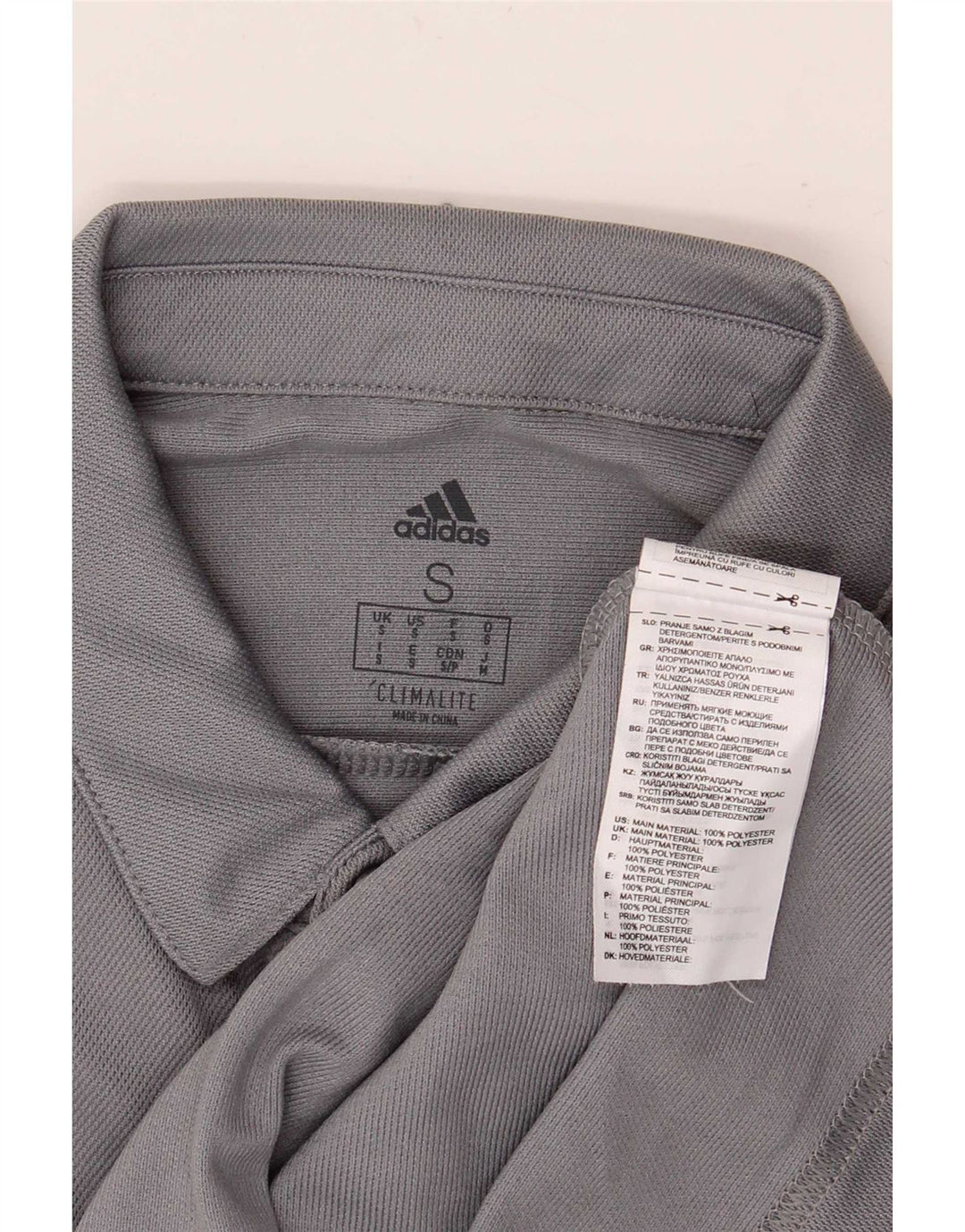 Adidas Herre Climalite Polo Shirt Lille Grå Colourblock Polyester