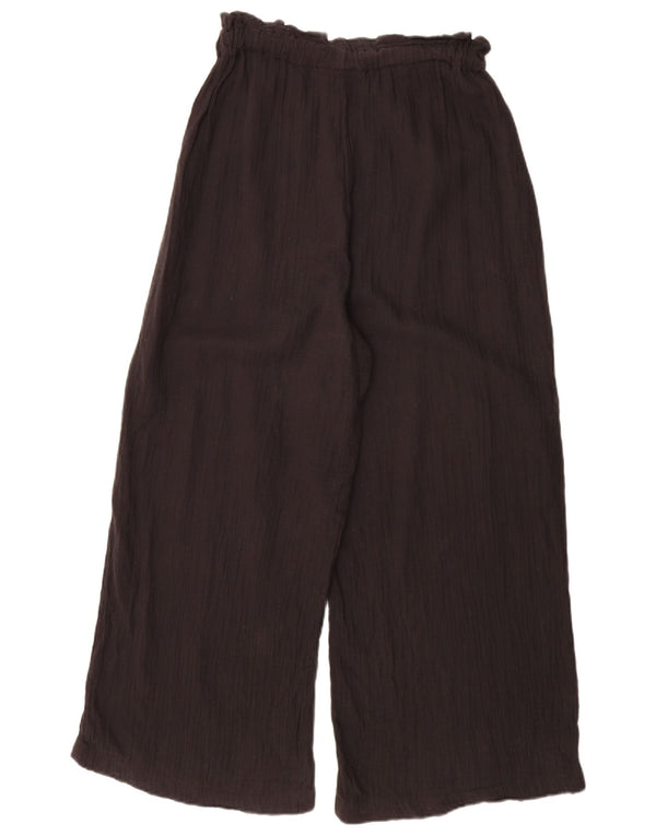 Topshop Dame Petite Wide Leg Casual Bukser Små W27 L29 Sort Bomuld