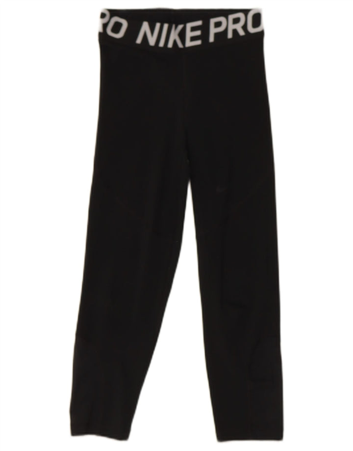 NIKE Womens Dri Fit Graphic Leggings UK 6 XS  Black