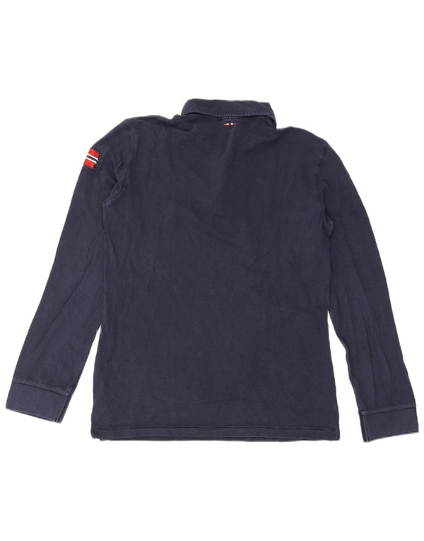 Napapijri Langærmet Polo Shirt til mænd Large Navy Blue