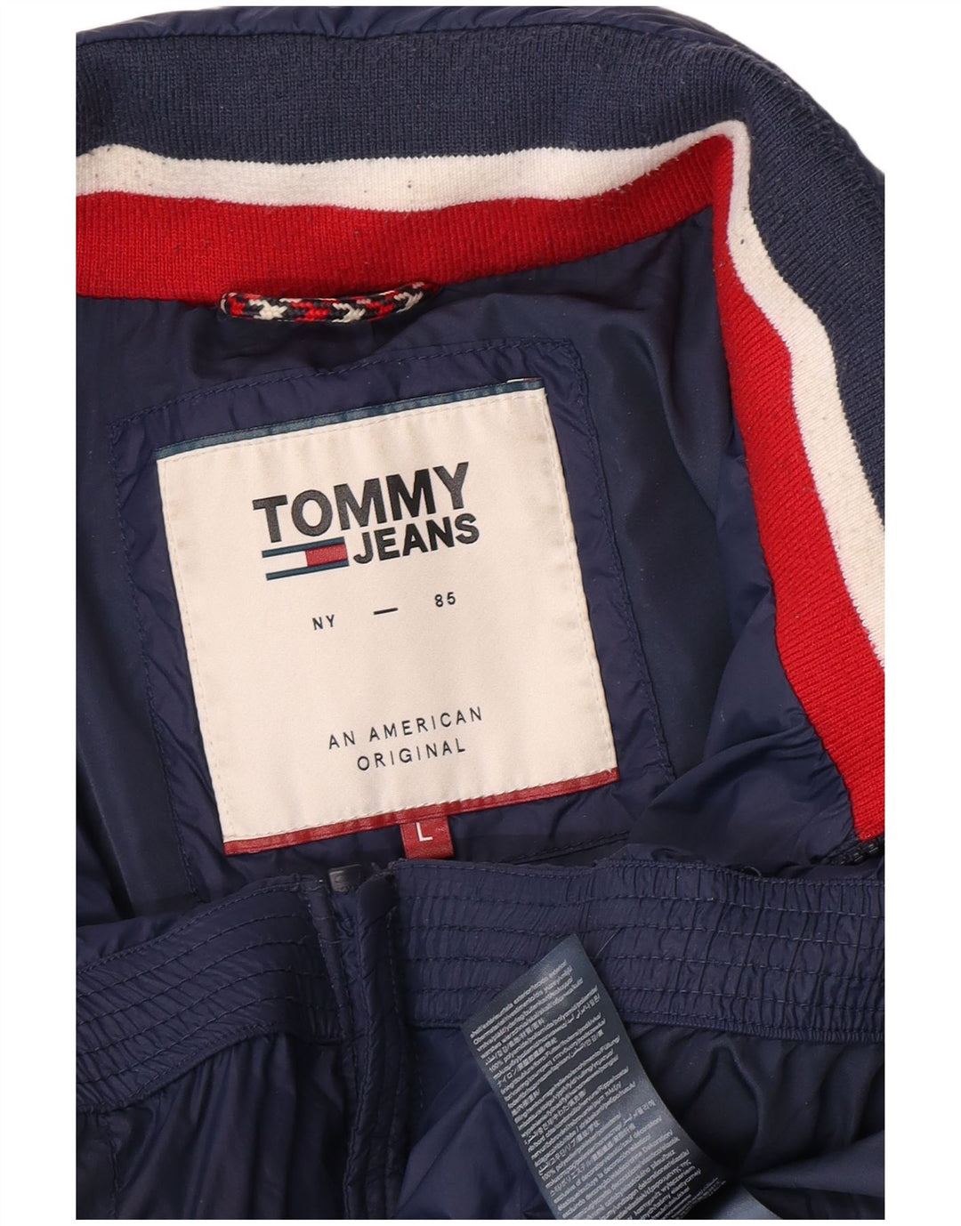 Tommy Hilfiger Herre polstret jakke UK 40 Stor marineblå polyamid
