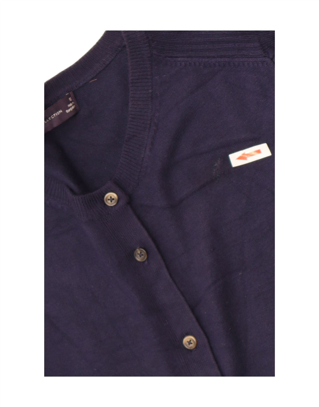 Marks & Spencer Dame Cardigan Sweater UK 12 Medium Navy Blue Viscose