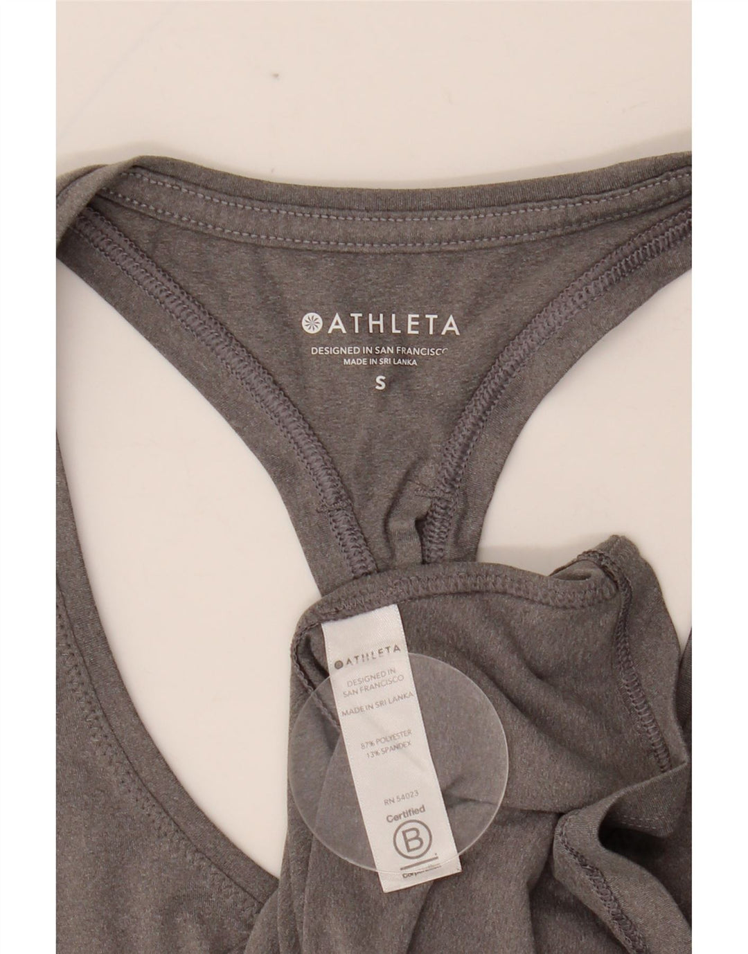 ATHLETA Damevest Top UK 8 Lille Grå Polyester