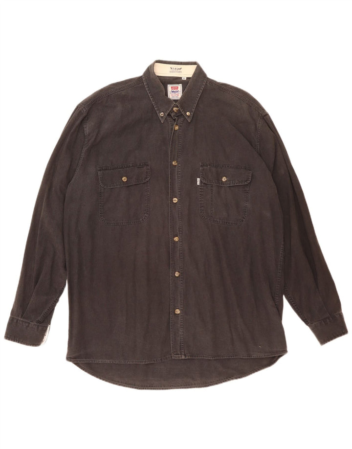 Levi's herreskjorte XL sort bomuld