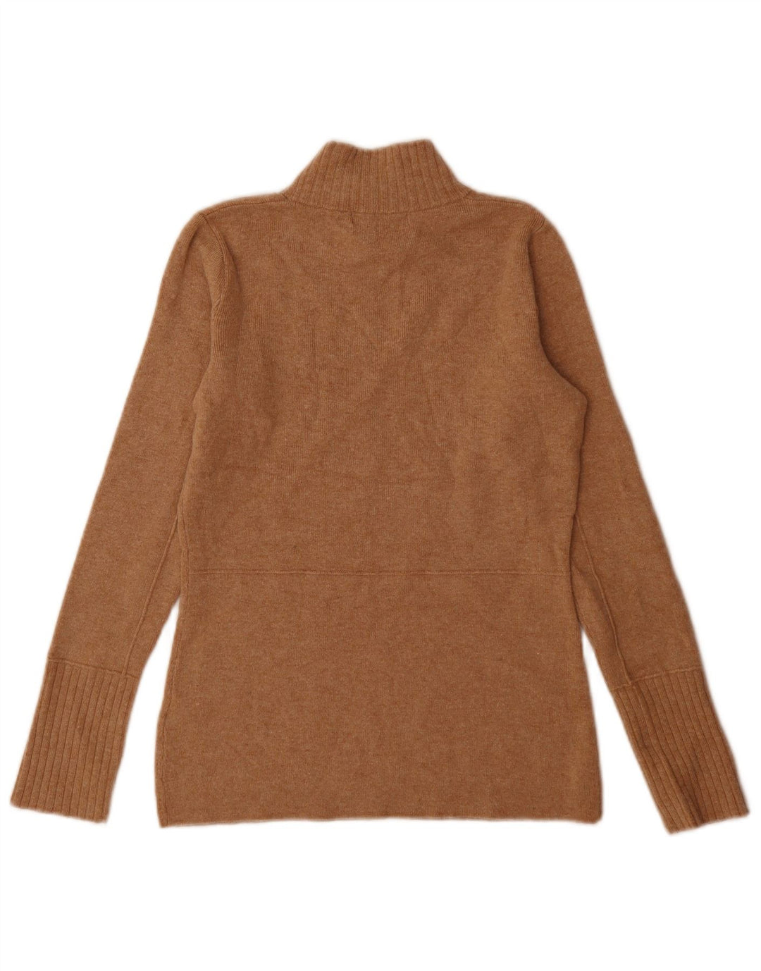 Marks & Spencer Dame Turtle Neck Jumper Sweater UK 6 XS Brun Polyamid