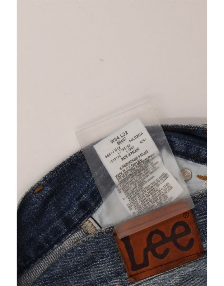 Lee Herre Bermuda Denim Shorts W34 Large Blue Cotton