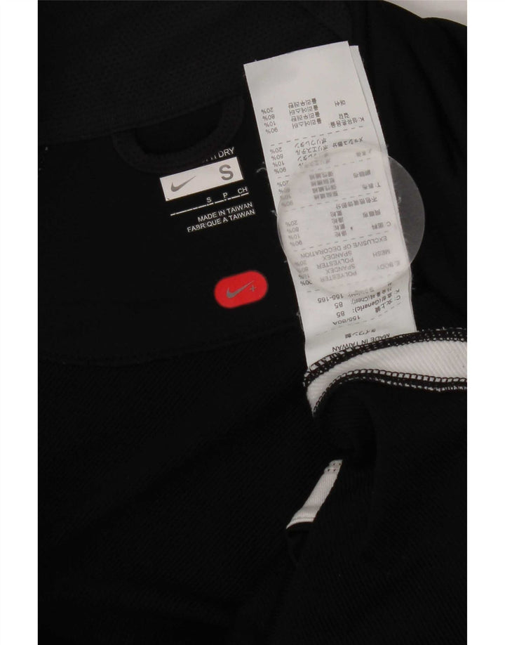 Nike træningsdragt topjakke til kvinder UK 10 Small Black Colourblock Polyester