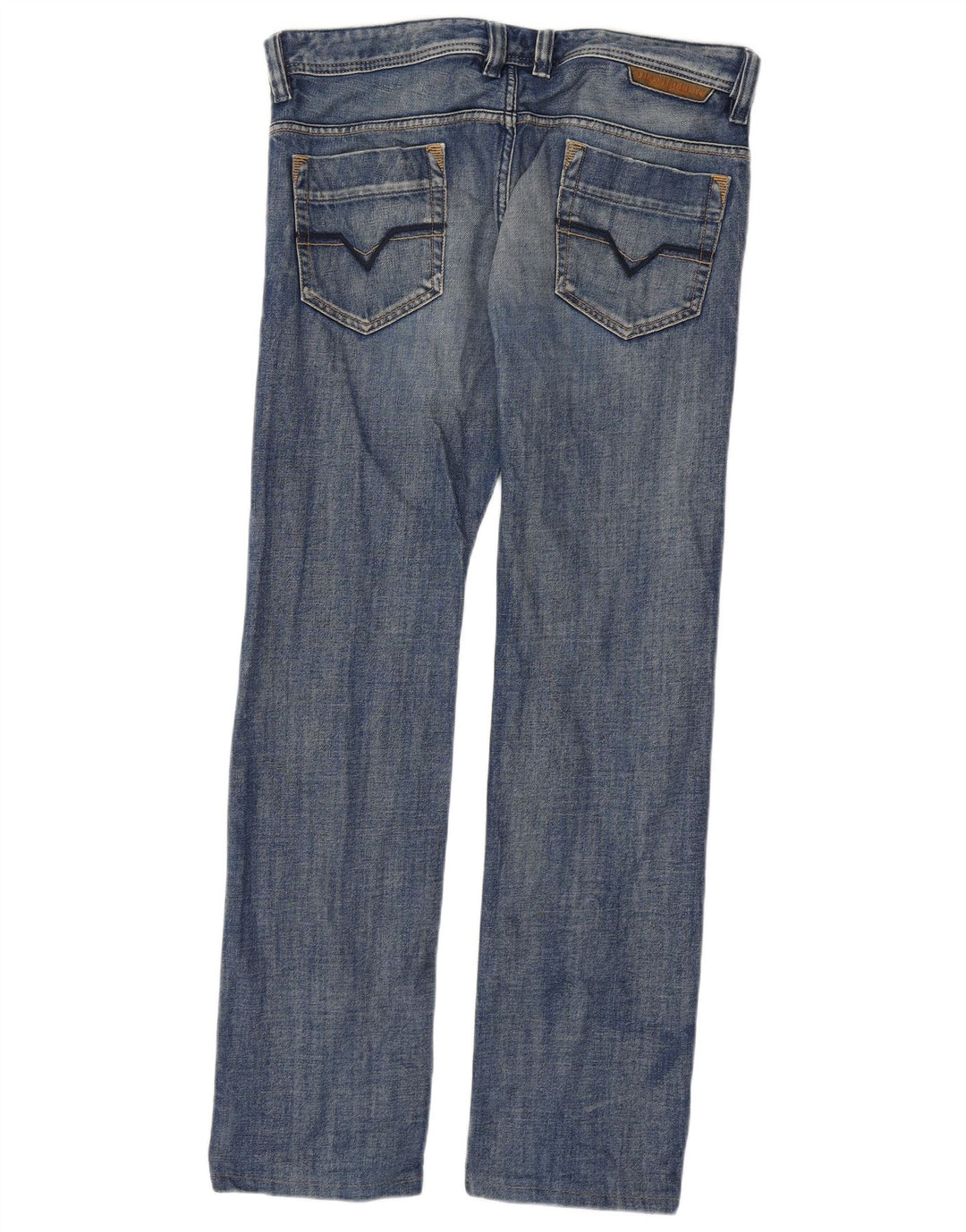Diesel Herre Straight Jeans W32 L32 Blå Bomuld