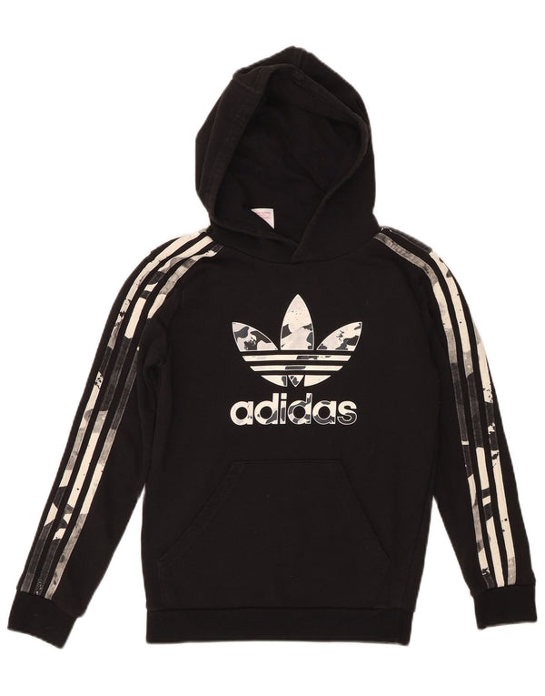 Adidas Grafisk hættetrøje til drenge 10-11 år Sort Camouflage Bomuld