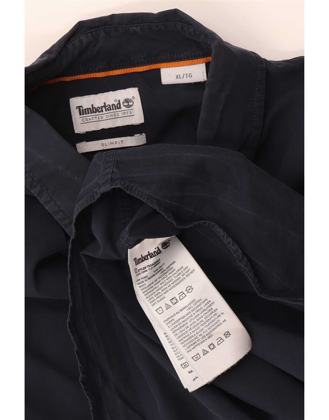Timberland Herre Slim Fit skjorte XL marineblå bomuld