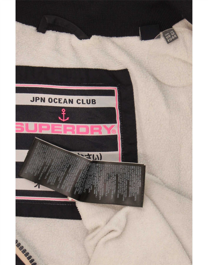 Superdry Graphic Windbreaker Jacket til kvinder UK 16 Large Navy Blue