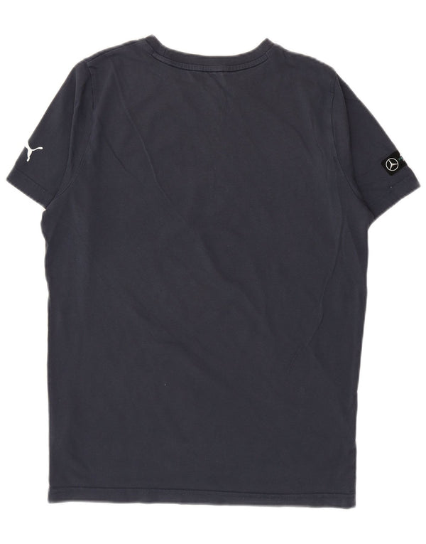 Puma Herre grafisk T-shirt top lille marineblå bomuld