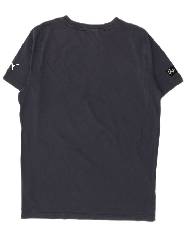 Puma Herre grafisk T-shirt top lille marineblå bomuld