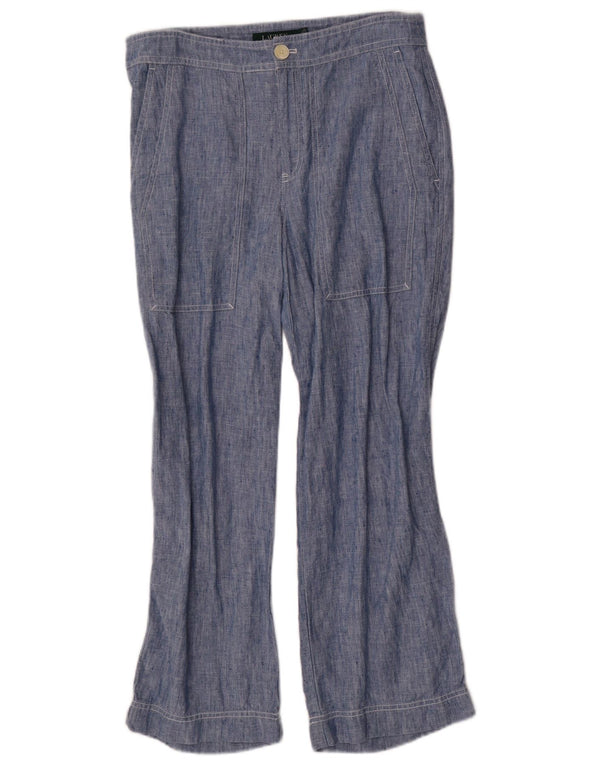 Ralph Lauren Lige bukser til kvinder US 4 Small W30 L26 Blue Linen