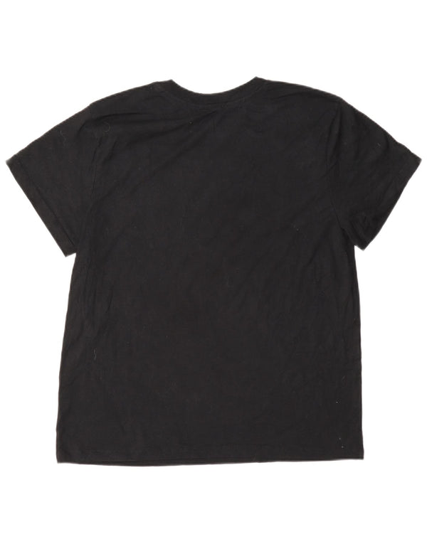 Champion Dame T-Shirt Top UK 14 Stor Sort Bomuld
