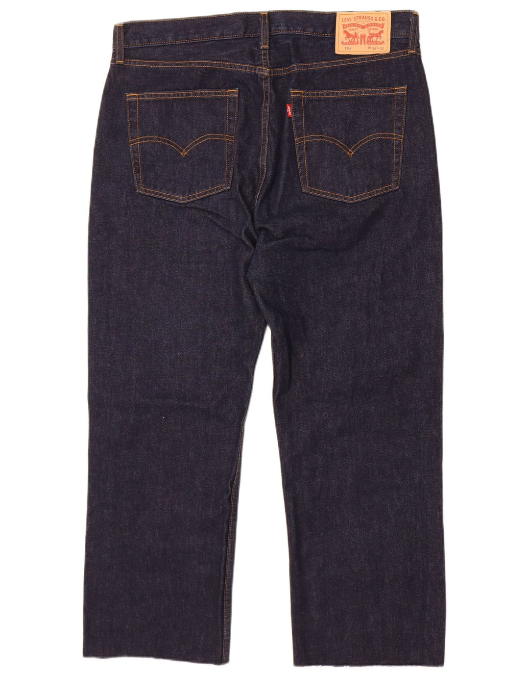 Levi's Herre 751 Cropped Jeans W36 L26 Marineblå Bomuld