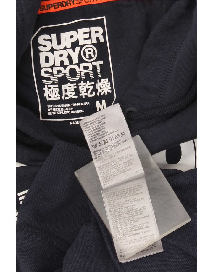 Superdry Grafisk hættetrøje til mænd mellem marineblå bomuld