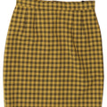 VINTAGE Womens Pencil Skirt W29 Medium Yellow Check Polyester Vintage Vintage and Second-Hand Vintage from Messina Hembry 