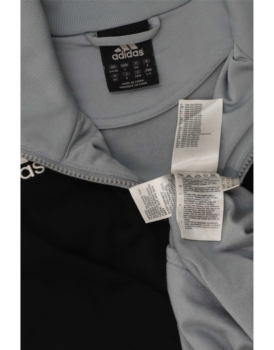 Adidas Træningsdragt til mænd Topjakke IT 44/46 Stor Grå Colourblock Polyester