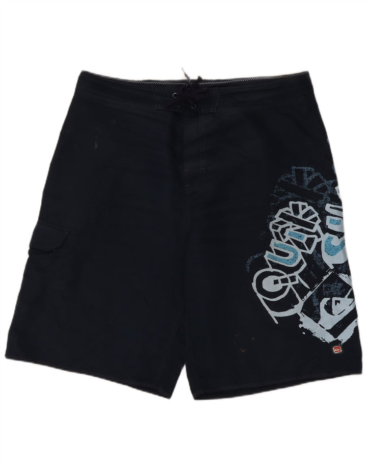 Quiksilver grafiske badeshorts til mænd store marineblå polyester