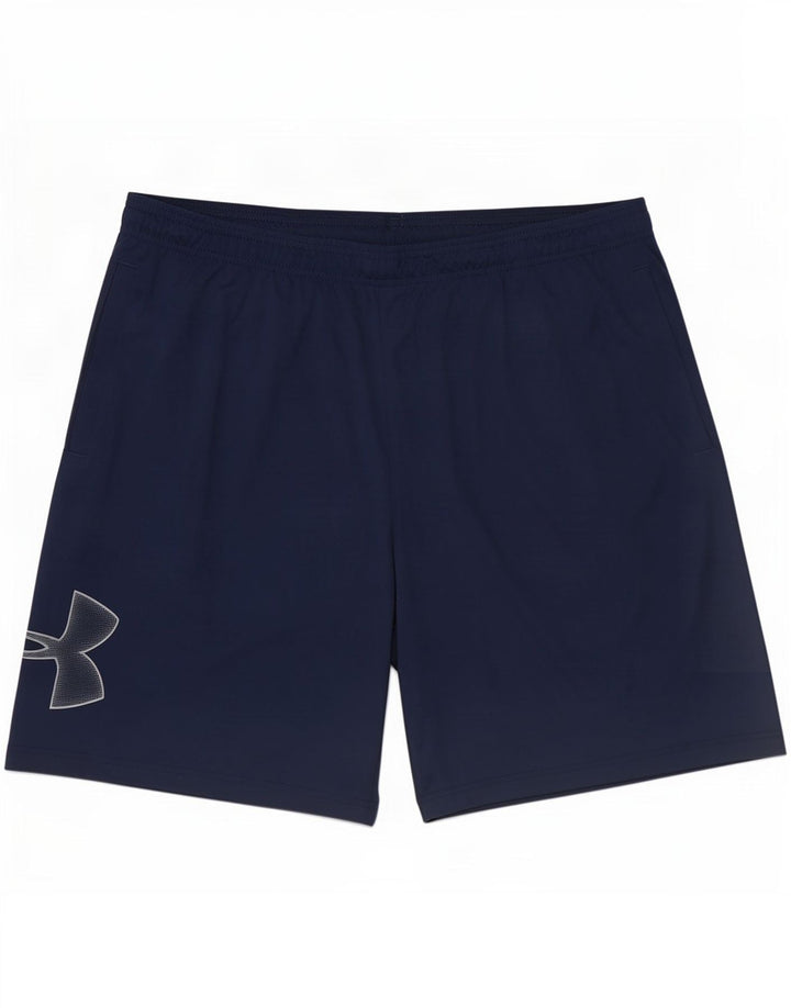 Under Armour Herre Loose Fit Sportshorts 2XL Navy Blue Polyester