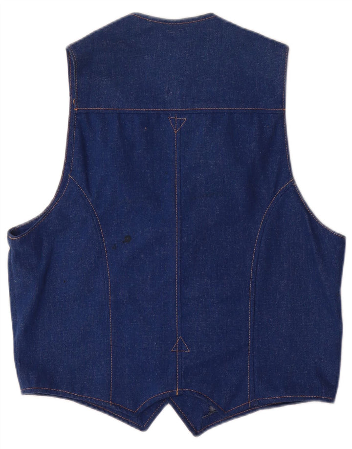 VINTAGE Dame denim vest UK 14 Medium Blue
