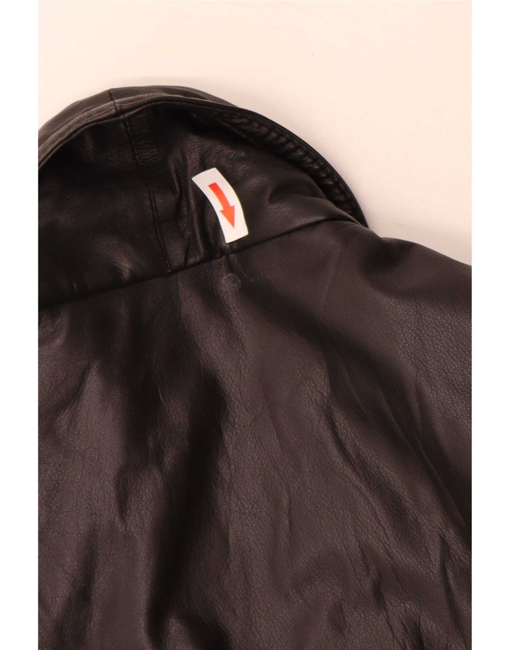 Vintage Herre Læderjakke IT 50 Large Sort