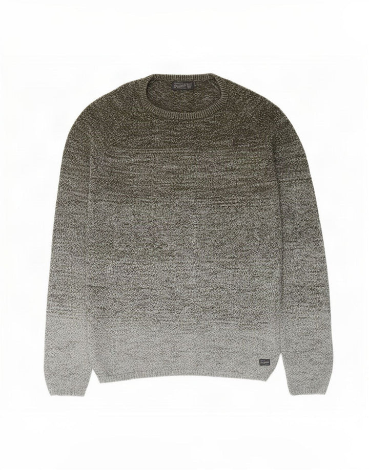 Jack & Jones Herre Boat Neck Jumper Sweater Stor Khaki Flecked