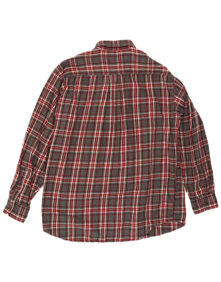 J. Crew Herre flannelskjorte Stor grå ternet bomuld