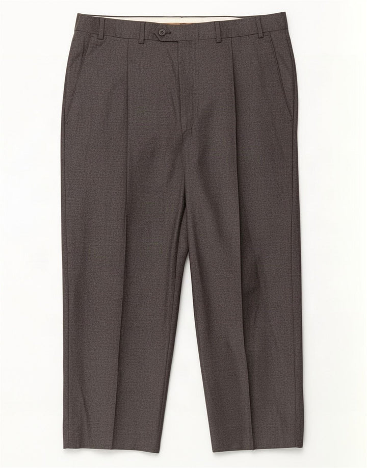 Marks & Spencer Herre Crop Suit Bukser W36 L24 Grå uld