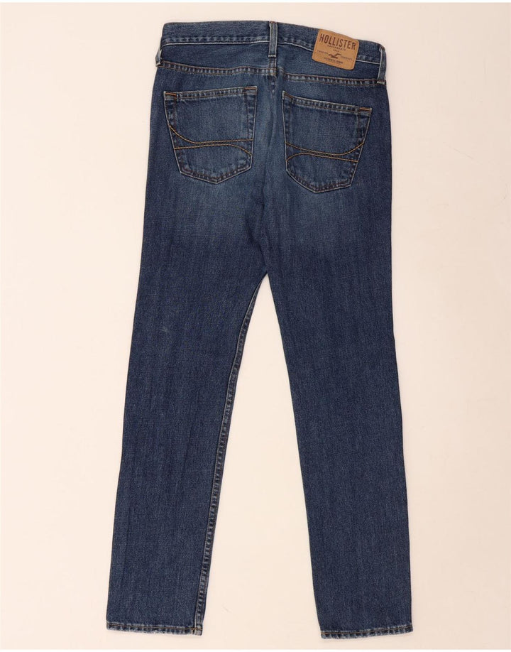 HOLLISTER Dame Slim Jeans W28 L30 Blå Bomuld